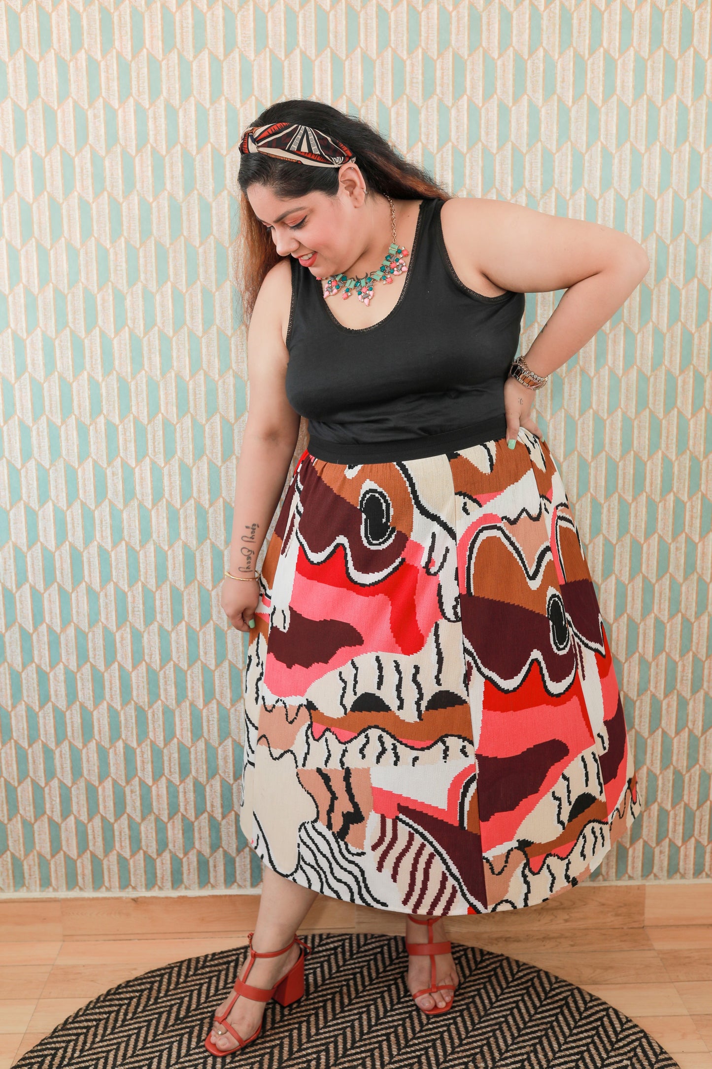 Rustic Abstract Skirt