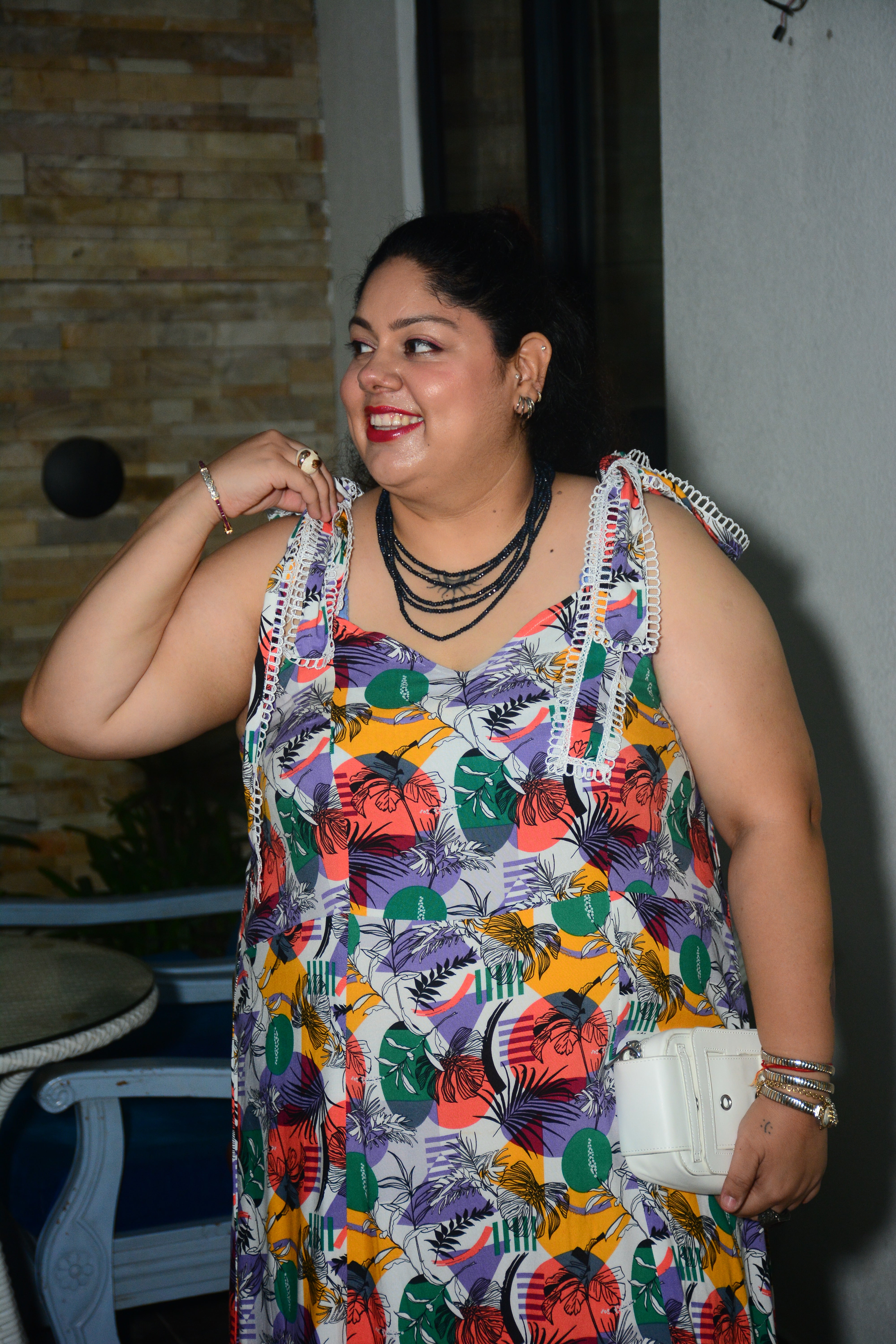 Multicolor A-Line Dress