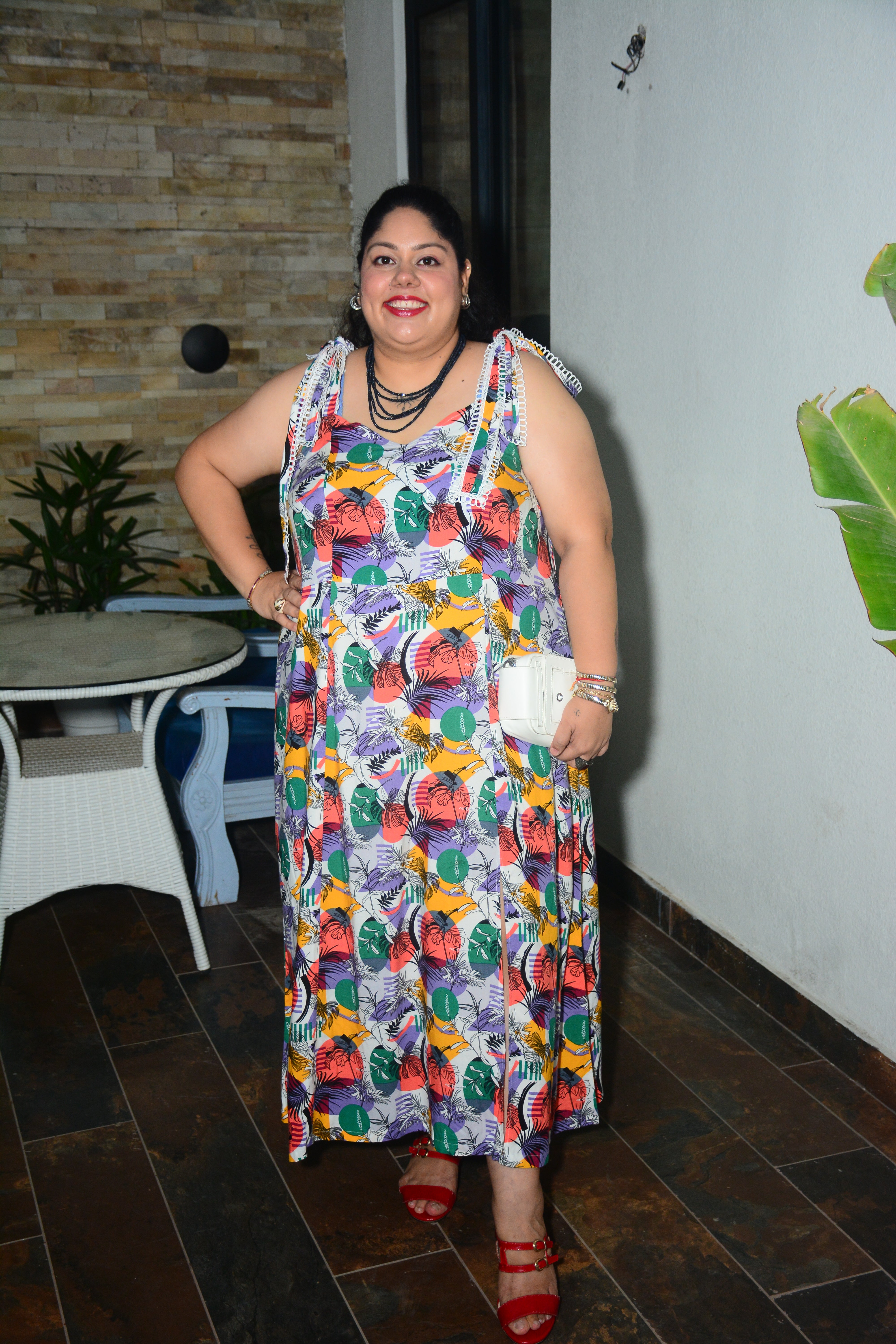 Multicolor A-Line Dress