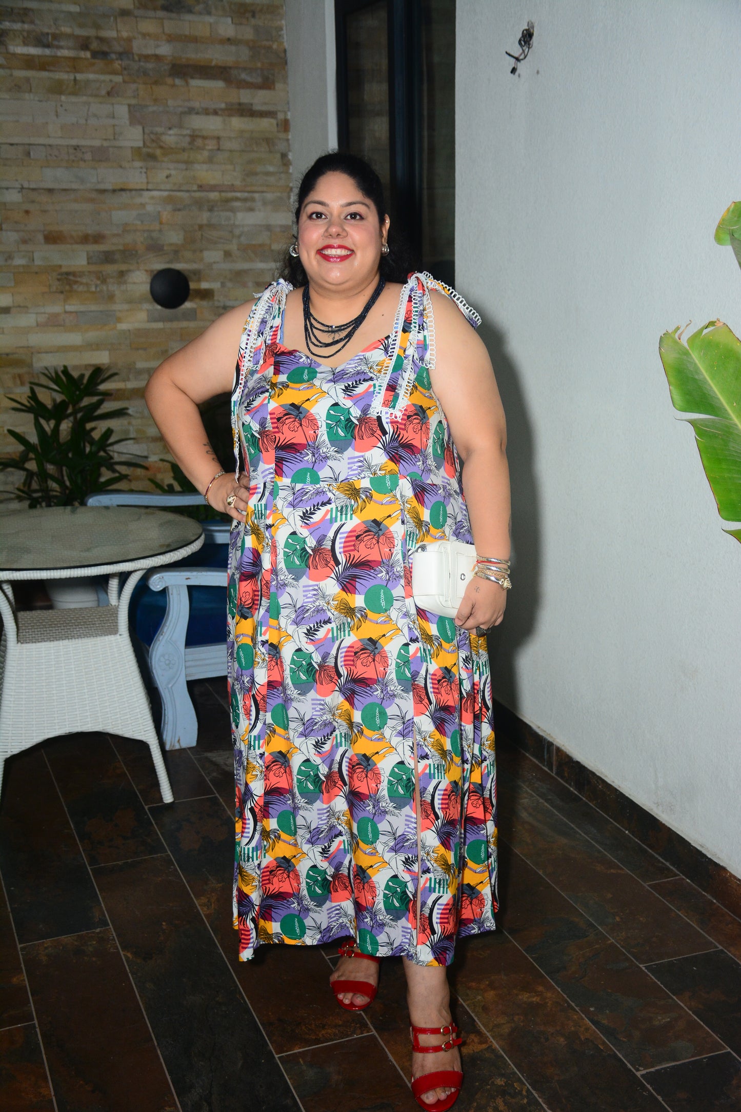 Multicolor A-Line Dress