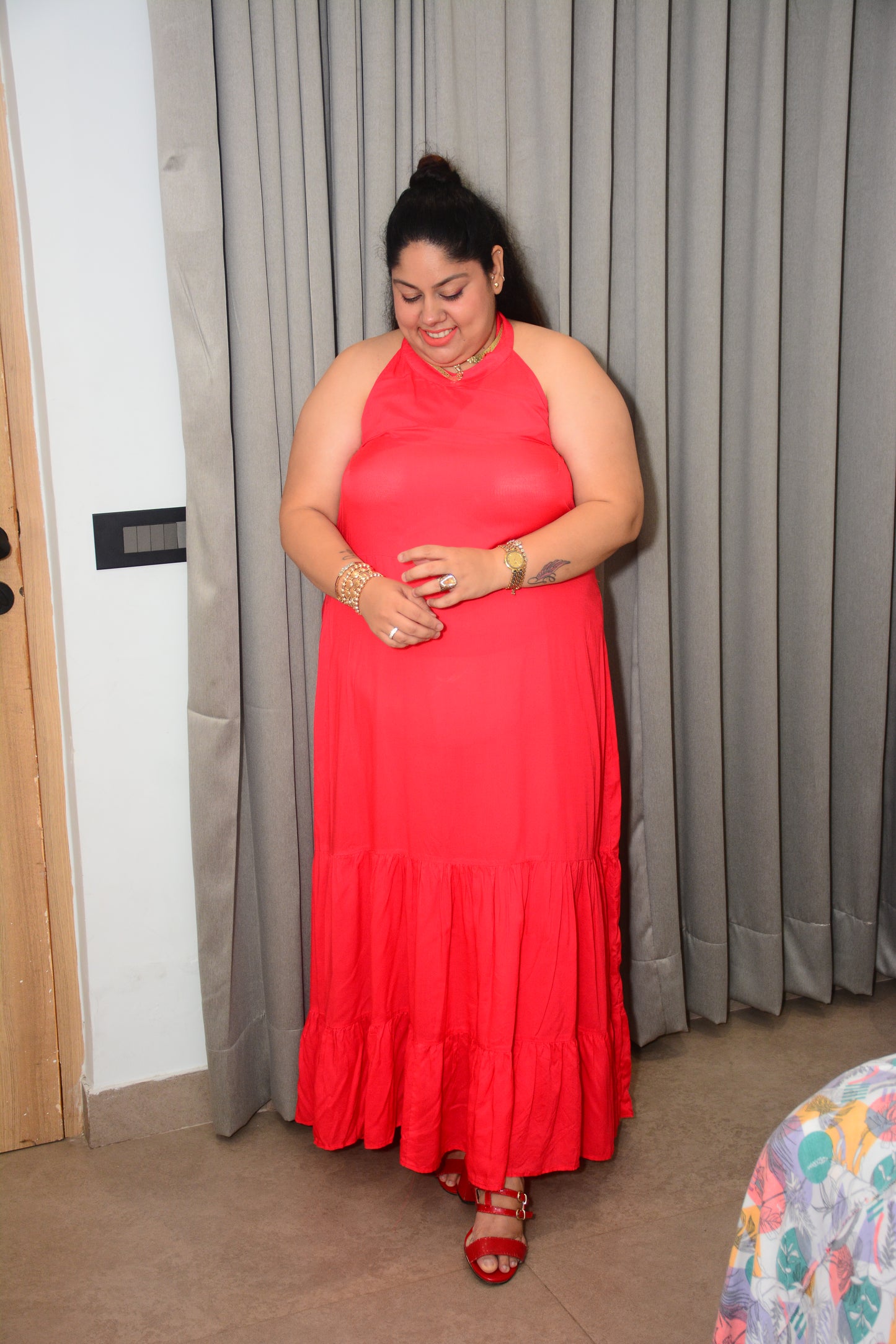 Red Halter Neck Dress