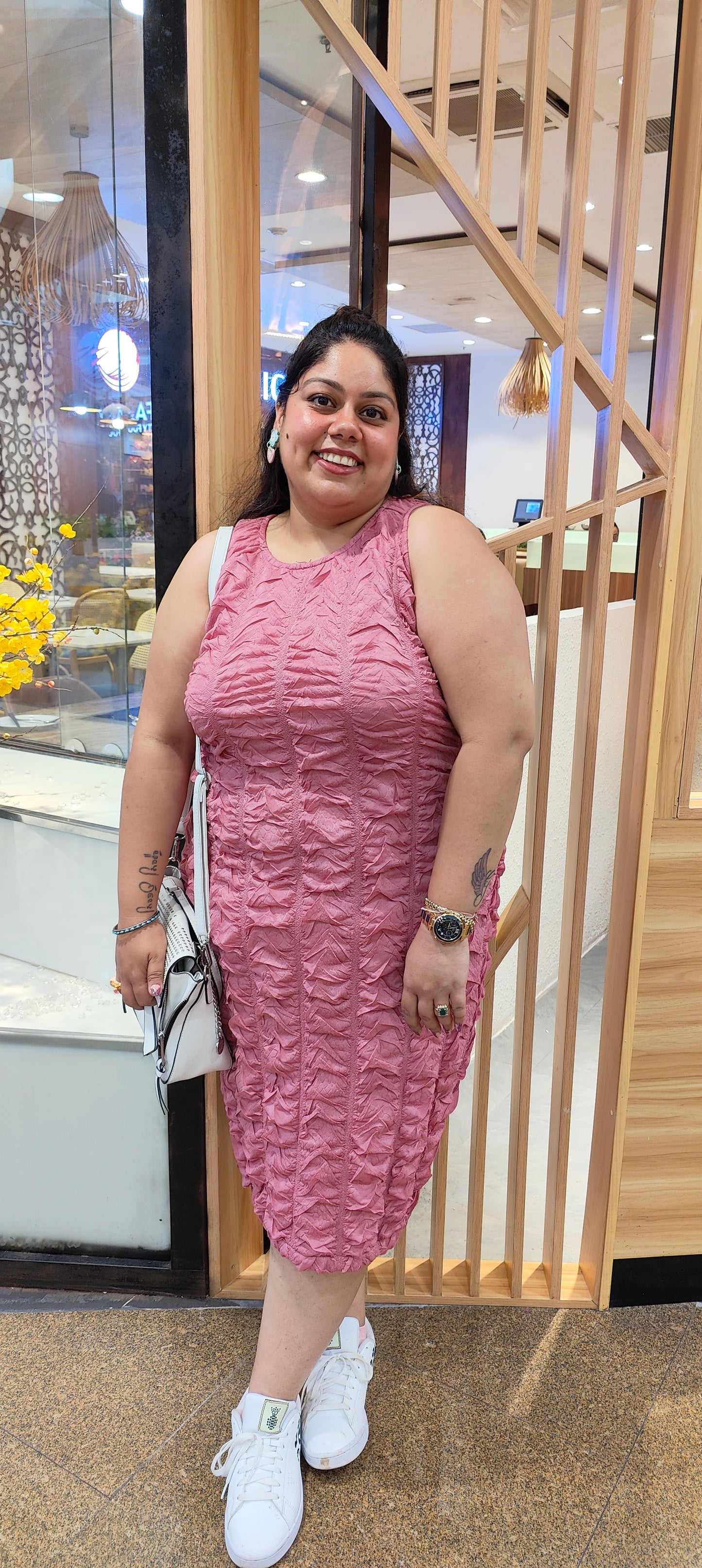 Mauve Crushed Dress