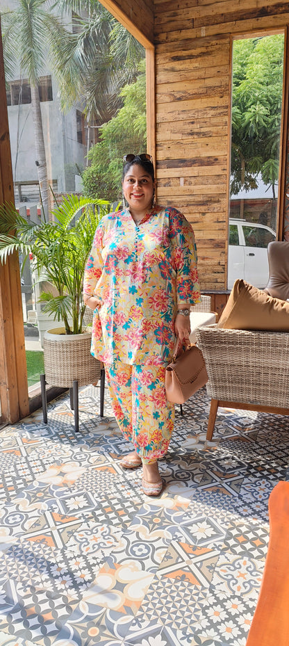 Crayon Afghani Pants Co-ord Set