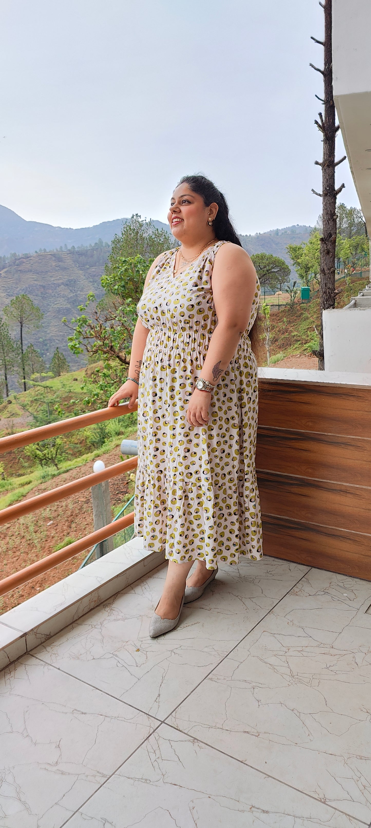 Fluorescent Polka Dress