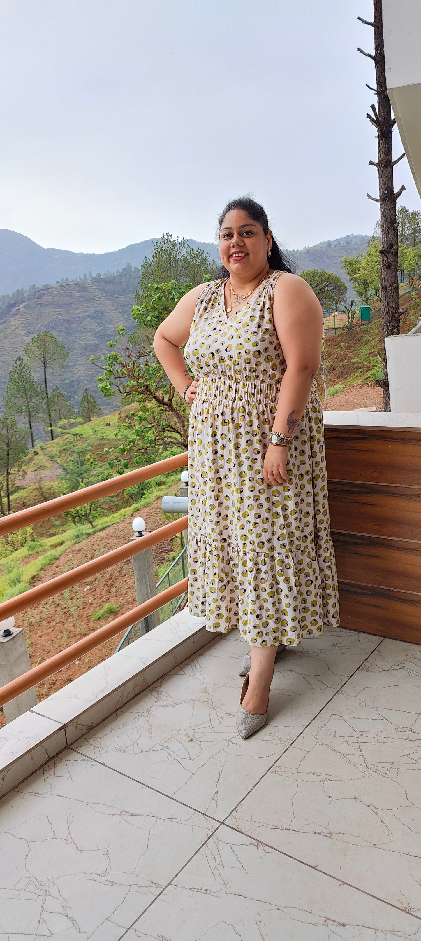 Fluorescent Polka Dress