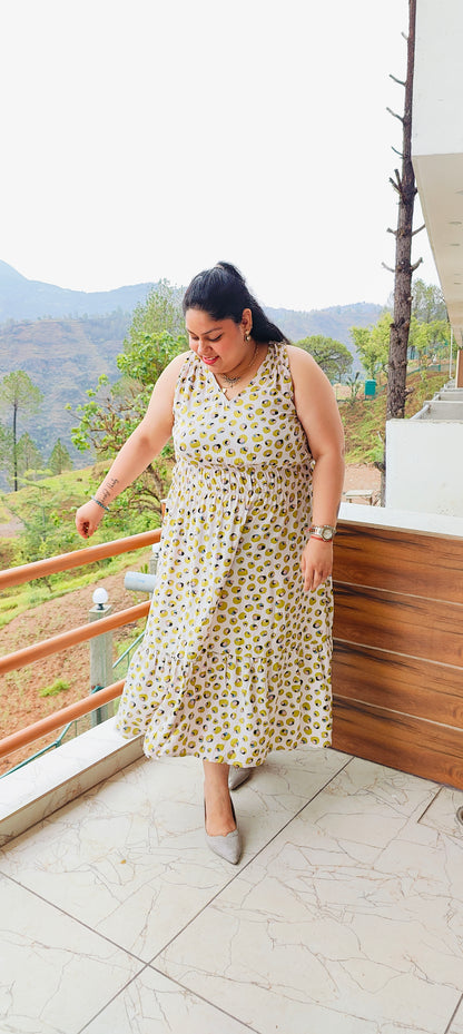 Fluorescent Polka Dress
