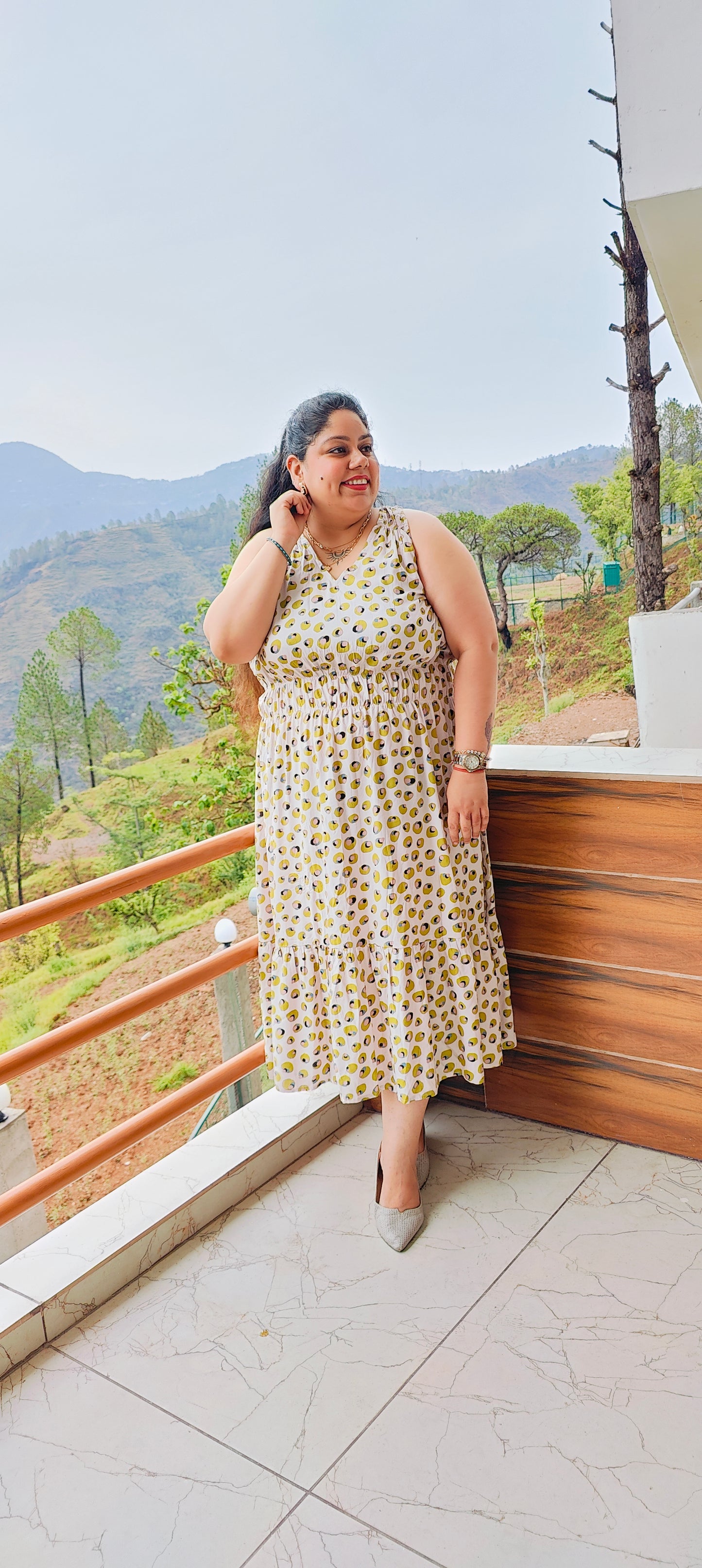 Fluorescent Polka Dress