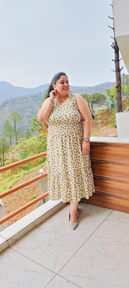 Fluorescent Polka Dress