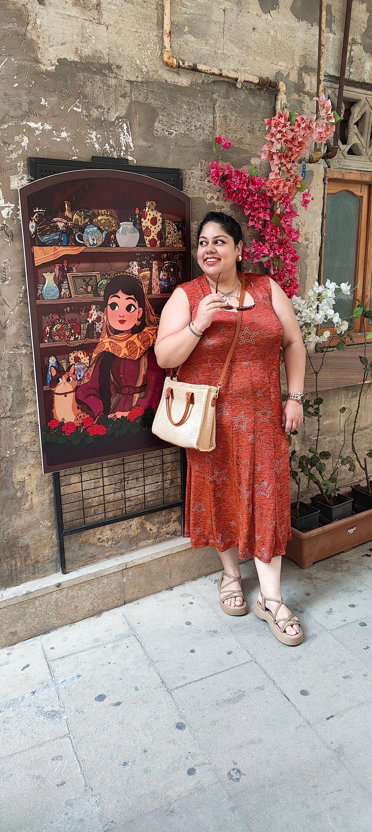 Rust Silver Fishcut Dress