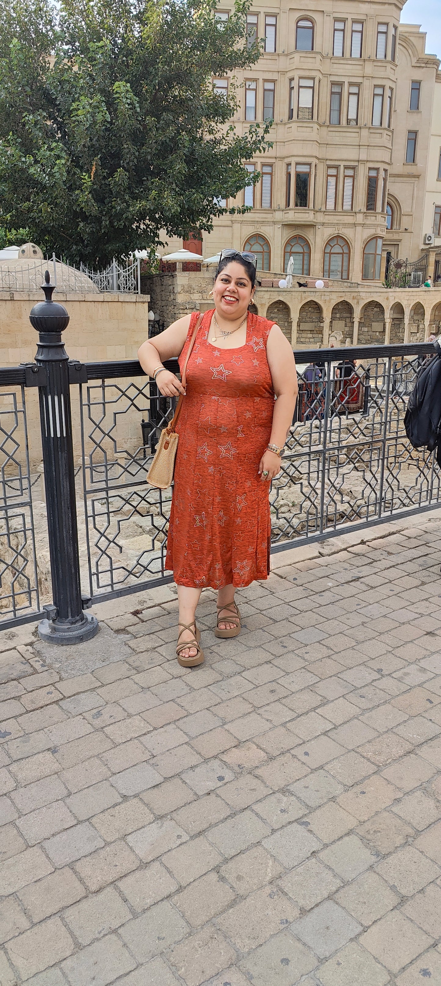 Rust Silver Fishcut Dress