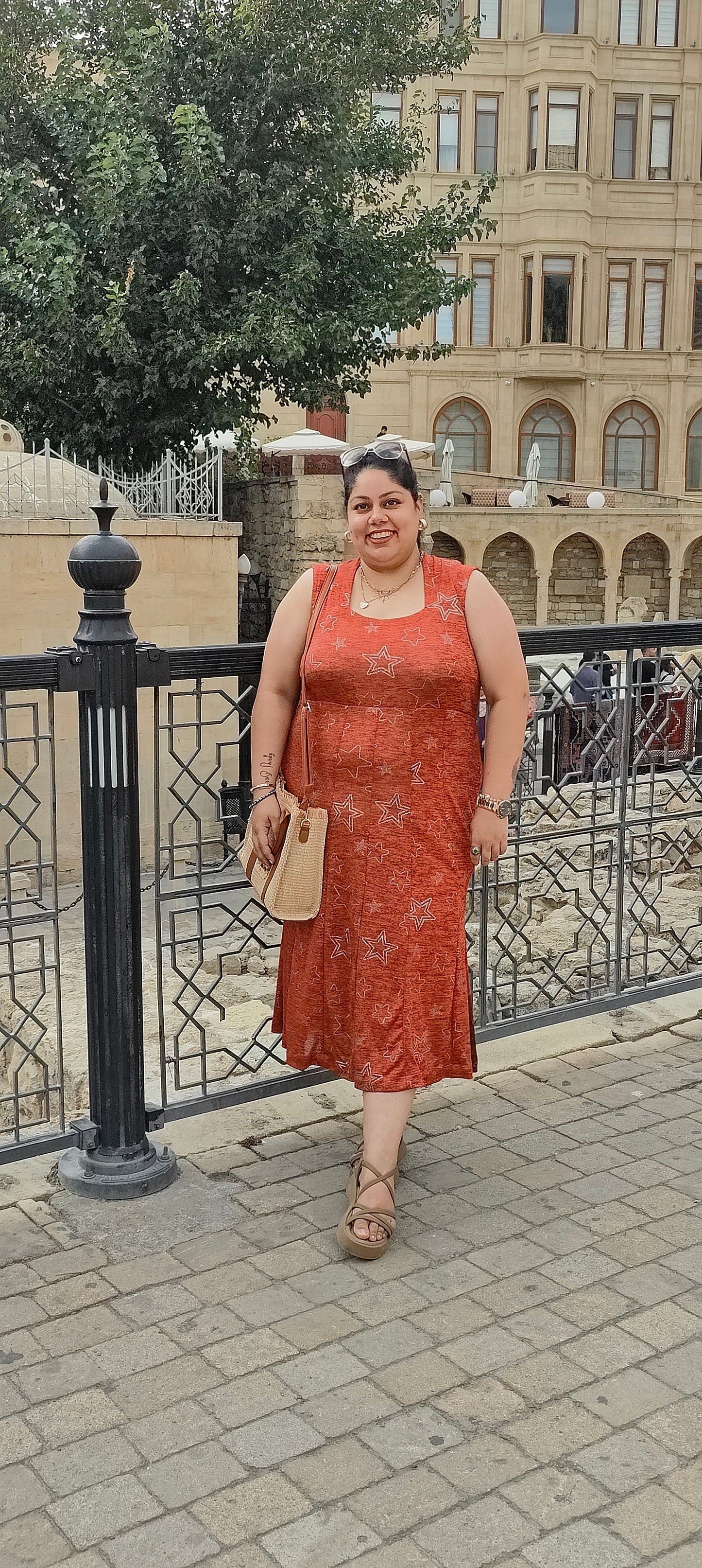 Rust Silver Fishcut Dress