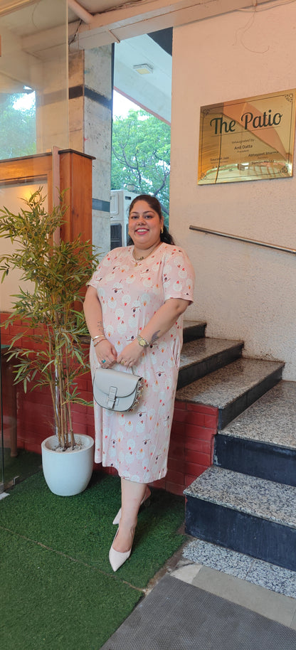 Baby Pink Dancing Lady Midi