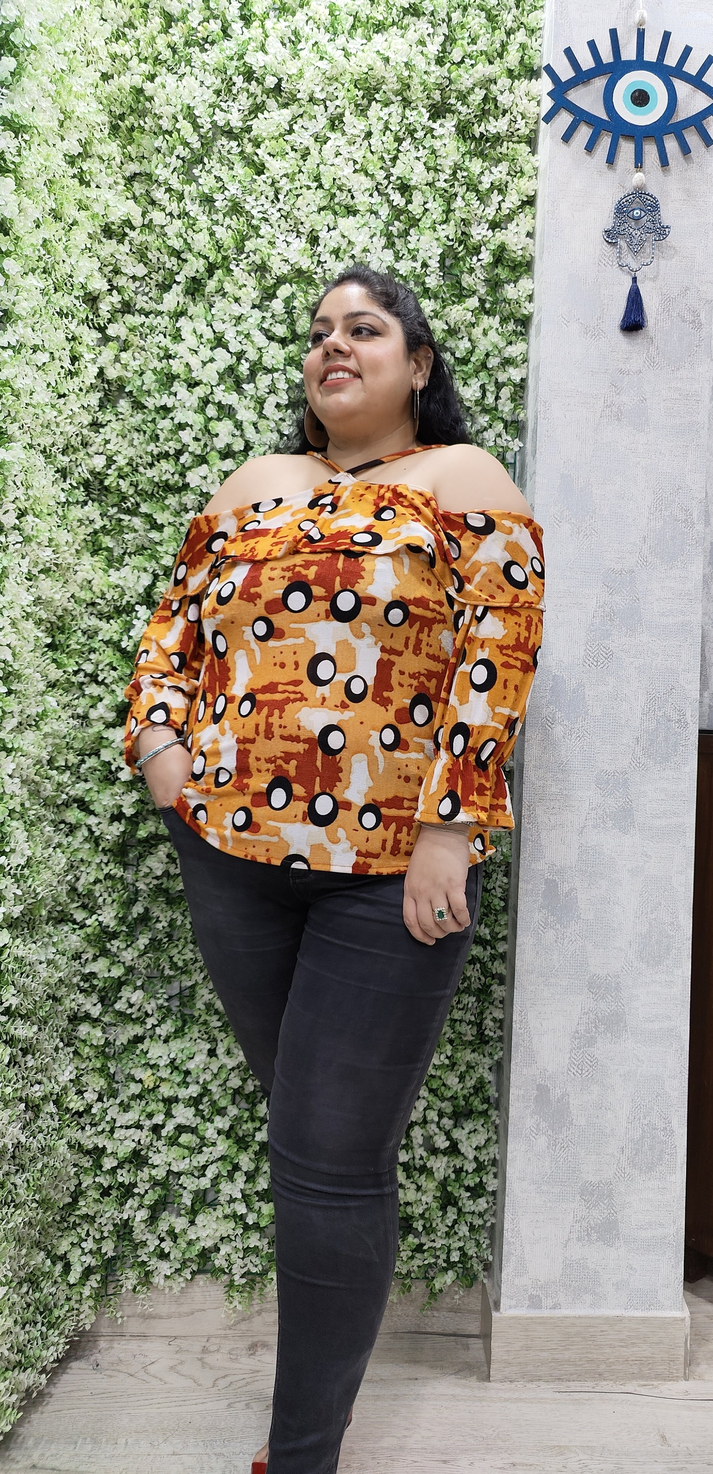 Mustard Off-Shoulder Top
