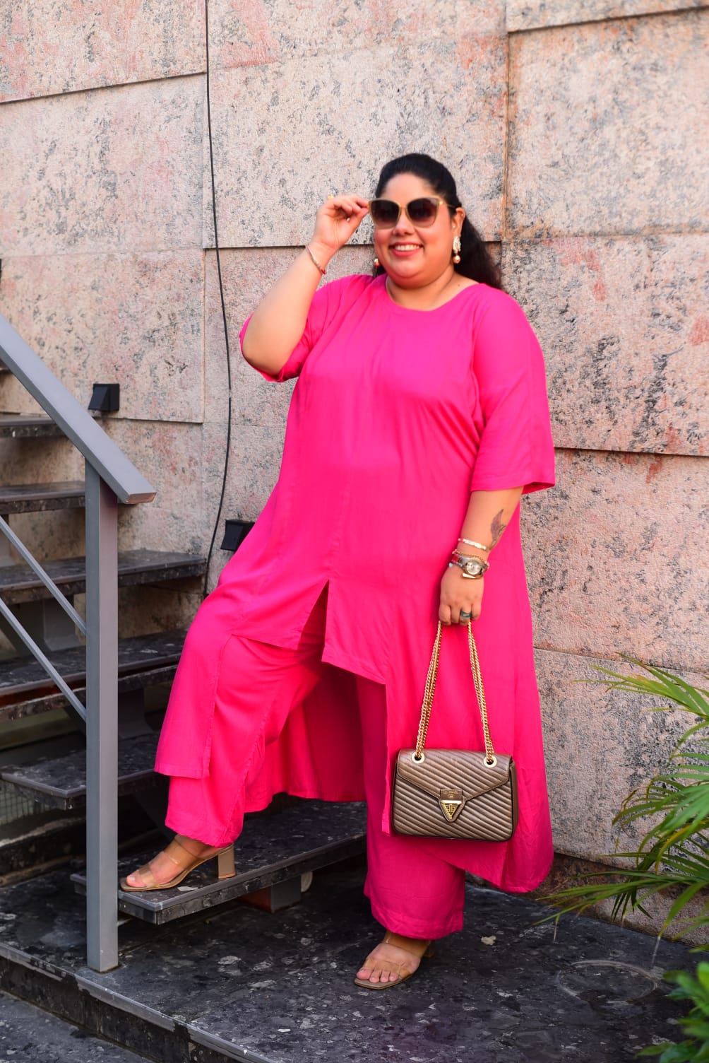 Magenta Cotton Coord Set