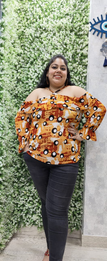 Mustard Off-Shoulder Top