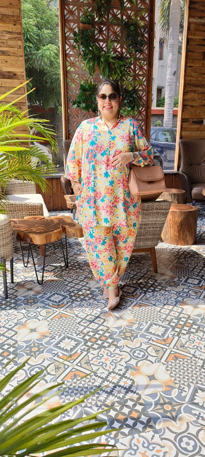 Crayon Afghani Pants Co-ord Set