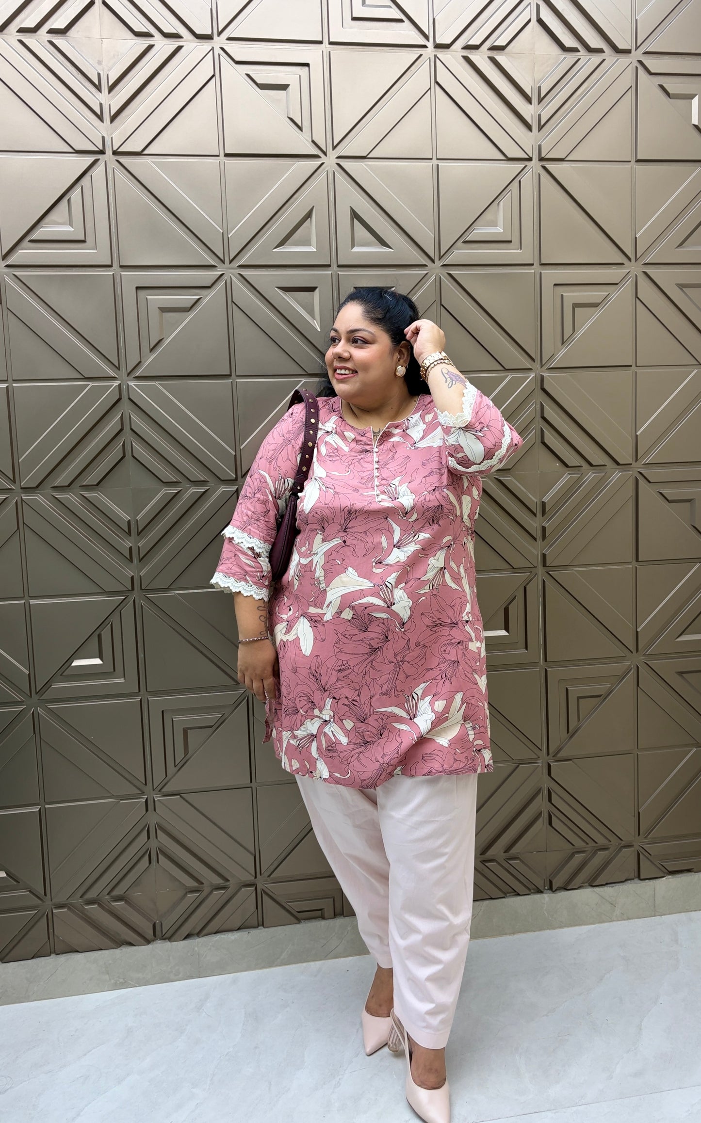 Pink & Ivory Kurta Salwar Set
