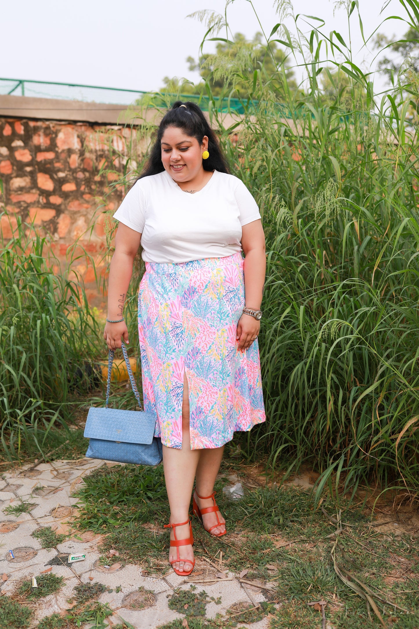 Neon Skirt With Slit