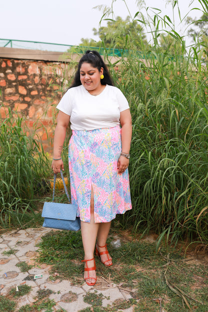 Neon Skirt With Slit