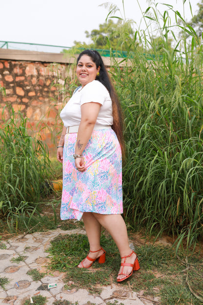 Neon Skirt With Slit
