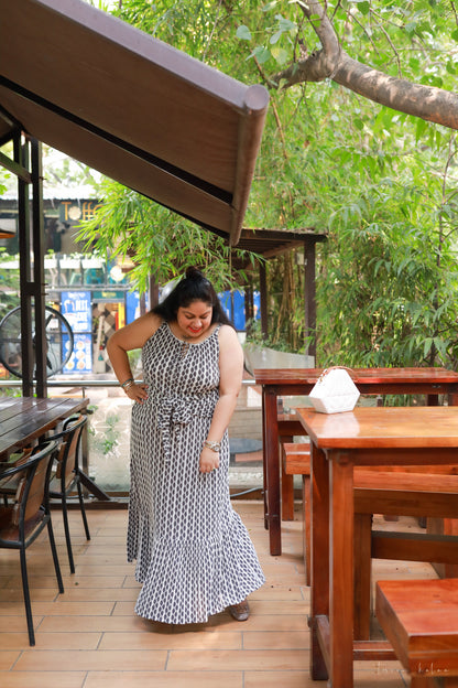 Fossil Grey Crochet Dress