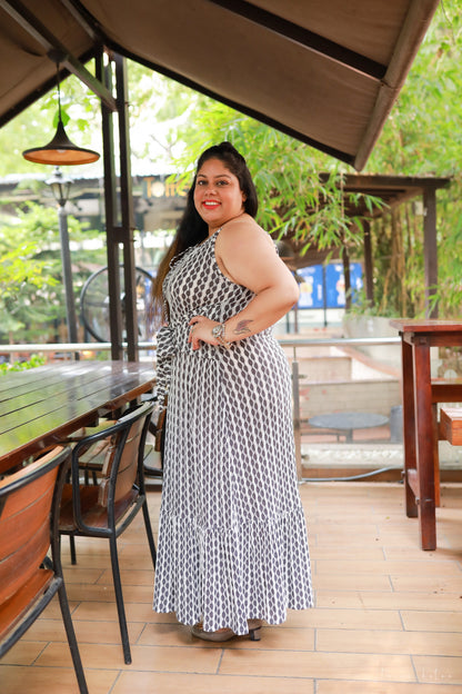 Fossil Grey Crochet Dress